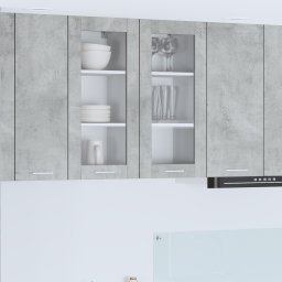 vidaXL Hangkast 2 st Beton Grijs Bewerkt hout