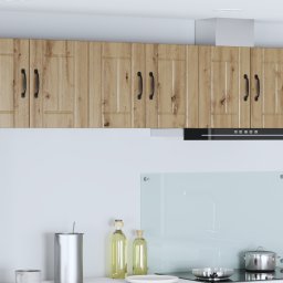 vidaXL Wandkast LUCCA 2 st Artisanaal eiken Bewerkt hout