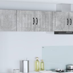 vidaXL Wandkast LUCCA 2 st Betongrijs Bewerkt hout