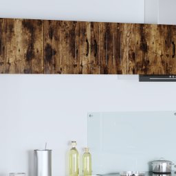 vidaXL Wandkast LUCCA 2 st Gerookt eiken Bewerkt hout