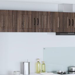 vidaXL Wandkast LUCCA 2 st Bruin eiken Bewerkt hout