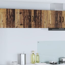 vidaXL Wandkast LUCCA 2 st Oud hout Bewerkt hout