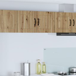 vidaXL Wandkast LUCCA 2 st Artisanaal eiken Bewerkt hout