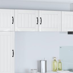 vidaXL Wandkast LUCCA 2 st Hoogglans Wit Bewerkt hout
