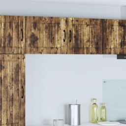 vidaXL Wandkast LUCCA 2 st Gerookt eiken Bewerkt hout