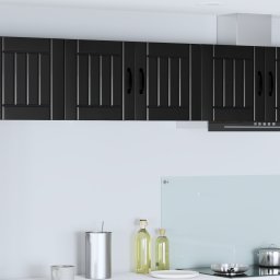 vidaXL Wandkast LUCCA Zwart 80 x 31 x 40 cm Bewerkt hout