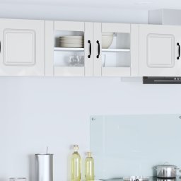 vidaXL Wandglas cabinet LUCCA Hoogglans Wit 80 x 31 x 40 cm