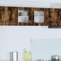 vidaXL Wandglas cabinet LUCCA Gerookt eiken 80 x 31 x 40 cm