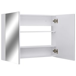 vidaXL Badkamerspiegelkast 80x15x60 cm MDF wit