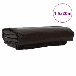 vidaXL Zeil 650g / m² Bruin 1,5 x 20 m Canvas met PVC-coating