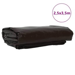 vidaXL Zeil 650g / m² Bruin 2,5 x 3,5 m Canvas met PVC-coating