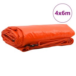 vidaXL Zeil 650g / m² Oranje 4 x 6 m Canvas met PVC-coating