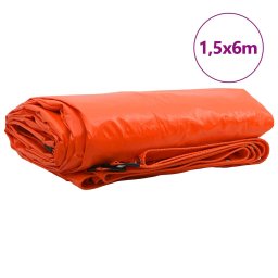 vidaXL Zeil 650g / m² Oranje 1,5 x 6 m Canvas met PVC-coating