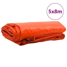 vidaXL Zeil 650g / m² Oranje 5 x 8 m Canvas met PVC-coating