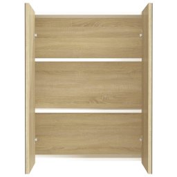 vidaXL Badkamerkast met spiegel 60x15x75 cm MDF wit en eikenkleurig