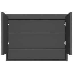 vidaXL Badkamerkast met spiegel 80x15x60 cm MDF antracietkleurig