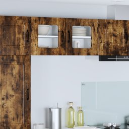 vidaXL Vaatwasserpaneel Kalmar 2 st Gerookt eiken Bewerkt hout