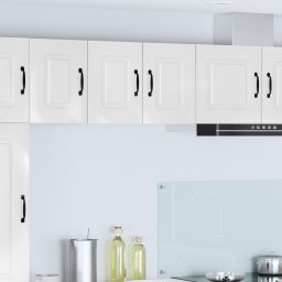 vidaXL Vaatwasserpaneel Kalmar 2 st Hoogglans wit Bewerkt hout