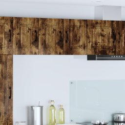 vidaXL Vaatwasserpaneel Kalmar 2 st Gerookt eiken Bewerkt hout