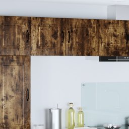 vidaXL Vaatwasserpaneel Kalmar 2 st Gerookt eiken Bewerkt hout