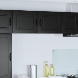 vidaXL Vaatwasserpaneel Kalmar Zwart 50 x 31 x 40 cm Bewerkt hout