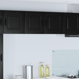 vidaXL Vaatwasserpaneel Kalmar Zwart 80 x 31 x 40 cm Bewerkt hout