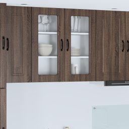 vidaXL Vaatwasserpaneel Kalmar 2 st Bruin Eiken Bewerkt hout