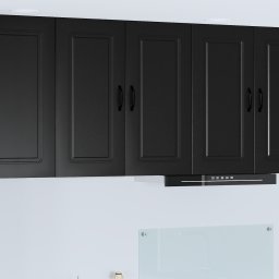 vidaXL Vaatwasserpaneel Kalmar Zwart 80 x 31 x 80 cm Bewerkt hout