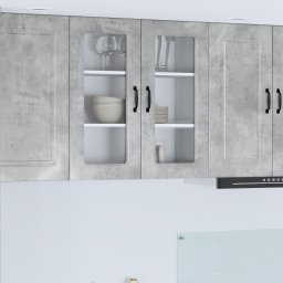 vidaXL Vaatwasserpaneel Kalmar Beton Grijs 80 x 31 x 80 cm
