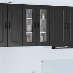 vidaXL Vaatwasserpaneel Kalmar Zwart 60 x 31 x 80 cm Bewerkt hout