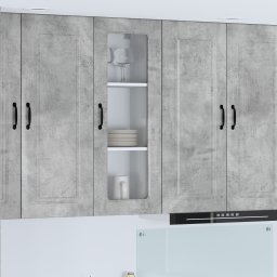 vidaXL Vaatwasserpaneel Kalmar Beton Grijs 40 x 31 x 100 cm