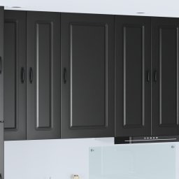 vidaXL Vaatwasserpaneel Kalmar Zwart 50 x 31 x 100 cm Bewerkt hout
