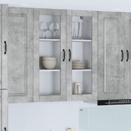vidaXL Vaatwasserpaneel Kalmar Beton Grijs 80 x 31 x 100 cm