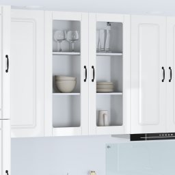 vidaXL Vaatwasserpaneel Kalmar Hoogglans wit 80 x 31 x 100 cm