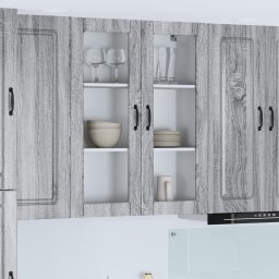 vidaXL Vaatwasserpaneel Kalmar Grijs Sonoma 80 x 31 x 100 cm