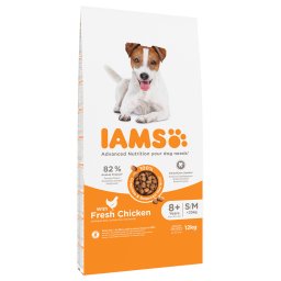 2x12kg for Vitality Dog Senior & Mature Small Medium Kip IAMS Hondenvoer