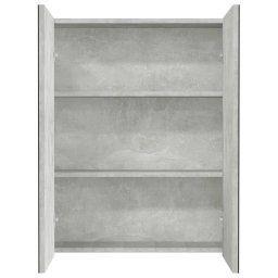 vidaXL Badkamerkast met spiegel 60x15x75 cm MDF betongrijs