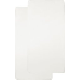 Meyco Baby Uni hoeslaken wieg - 2-pack - offwhite - 40x80/90cm