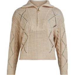 Object - Maat S - Dames Truien & Vesten Kelly L/s Knit Pullover - Beige