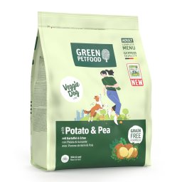 900g Green Petfood VeggieDog Graanvrij Aardappel & Erwt Droog hondenvoer