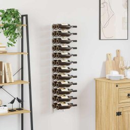 vidaXL Wijnrek voor 24 flessen wandmontage ijzer wit