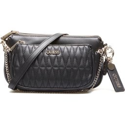 Guess - Arie Double Pouch Crossbody - Zwart - Vrouwen