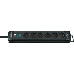 Premium-Line stekkerdoos 6-voudig zwart 3m H05VV-F 3G1,5