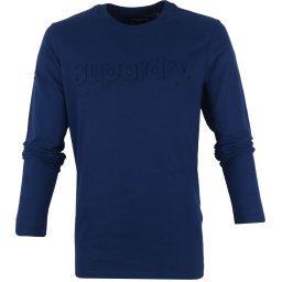 Superdry - L - Longsleeve Cobalt Cotton - Modern-fit