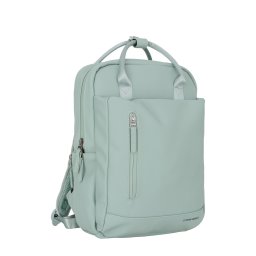 New Rebels Harper Miami Rugzak 9L Waterafstotende Laptop Rugtas 13 inch Schooltas en Werktas van PU Comfortabel Salie Green