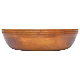 vidaXL Wastafel ø40x10 cm massief teakhout