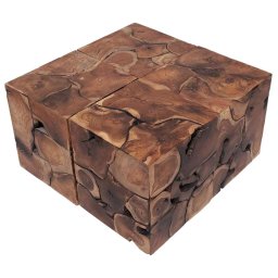 vidaXL Krukken 4 st. 40x40x45 cm massief teakhout bruin