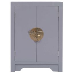 vidaXL Nachtkastje 38x28x52 cm paulowniahout grijs