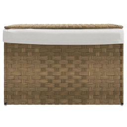 vidaXL Wasmand met deksel 55,5x35x34 cm poly rattan