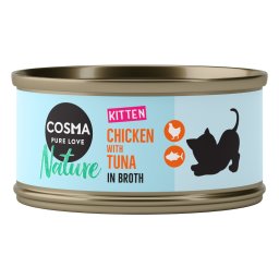 6x70g Nature Kitten Kip & Tonijn Cosma Kattenvoer
